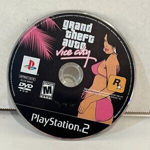 Grand Theft Auto Vice City, Playstation 2, Game Disc Only, Clean Tested